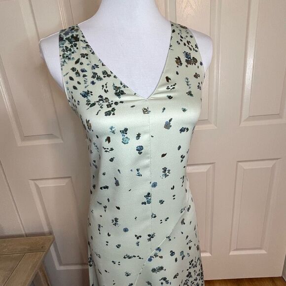 Vince Asymmetrical Floral Dress Mint Size XXS - Picture 7 of 16
